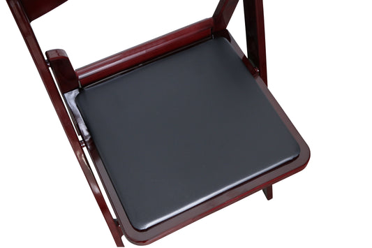 BTExpert Resin Folding Chair Vinyl Padded Seat, Lightweight for Indoor/Outdoor, Home, Event, Dining, Church, Weddings, Red Mahogany - Set of 30