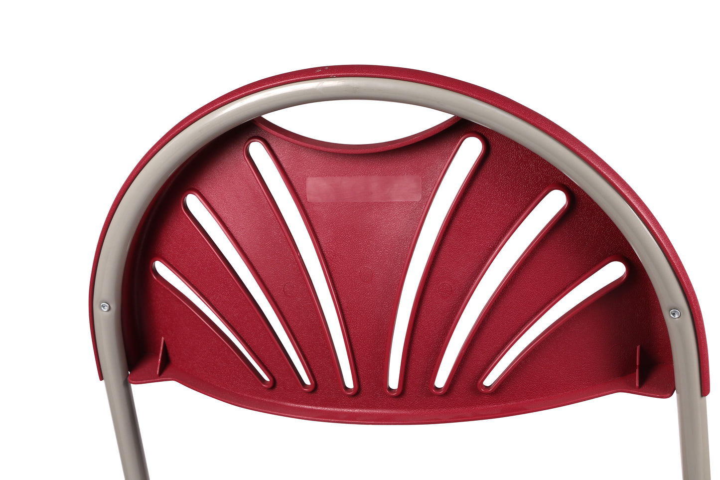 Red Plastic Folding Chair Fan Back- In Store Only