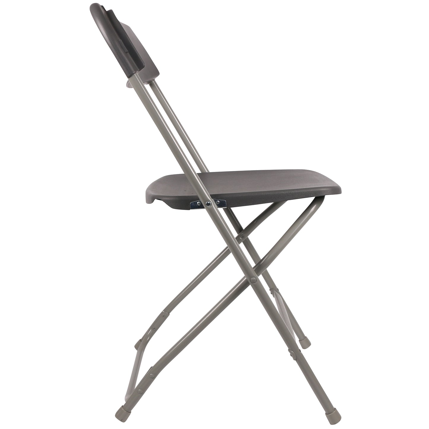 BTExpert Gray Plastic Folding Chair Steel Frame, High Capacity for Office, Wedding, Party, Picnic, Dining, Church, School - Set of 20
