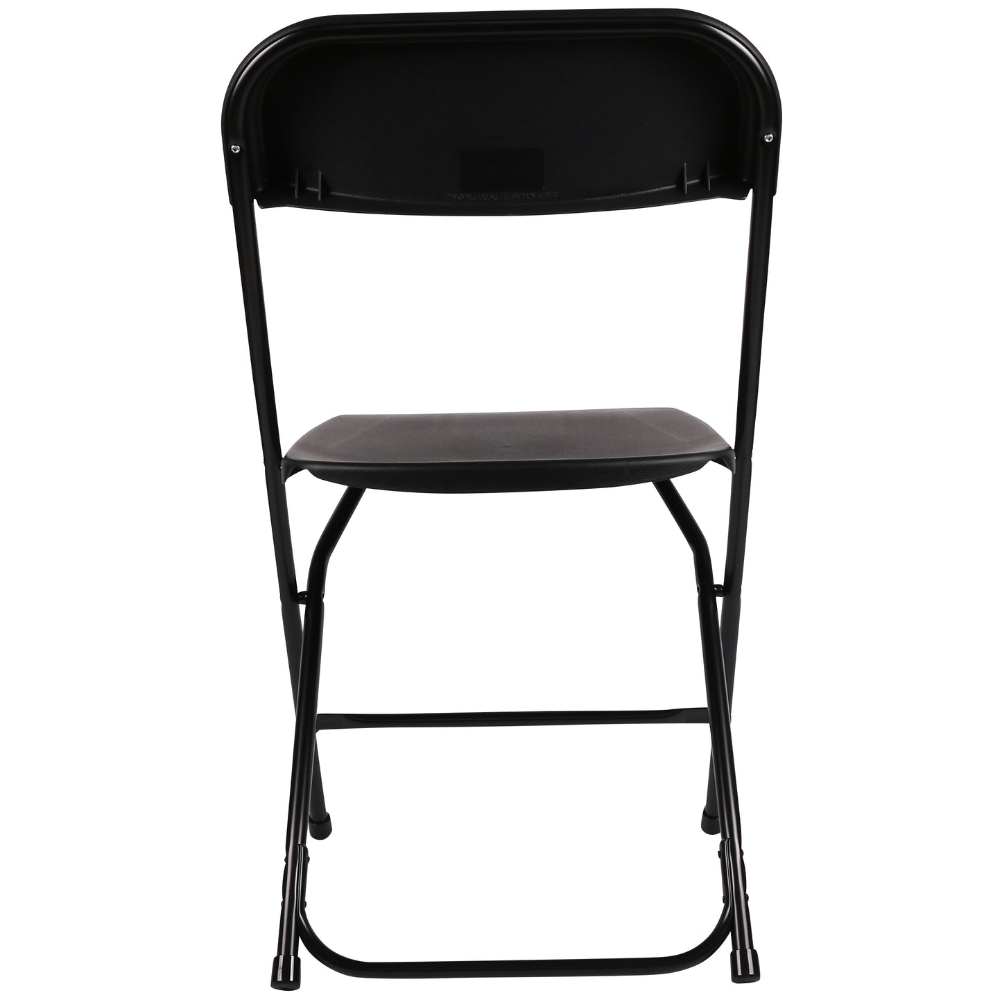BTExpert Black Plastic Folding Chair Steel Frame, High Capacity for Office, Wedding, Party, Picnic, Dining, Church, School - Set of 20