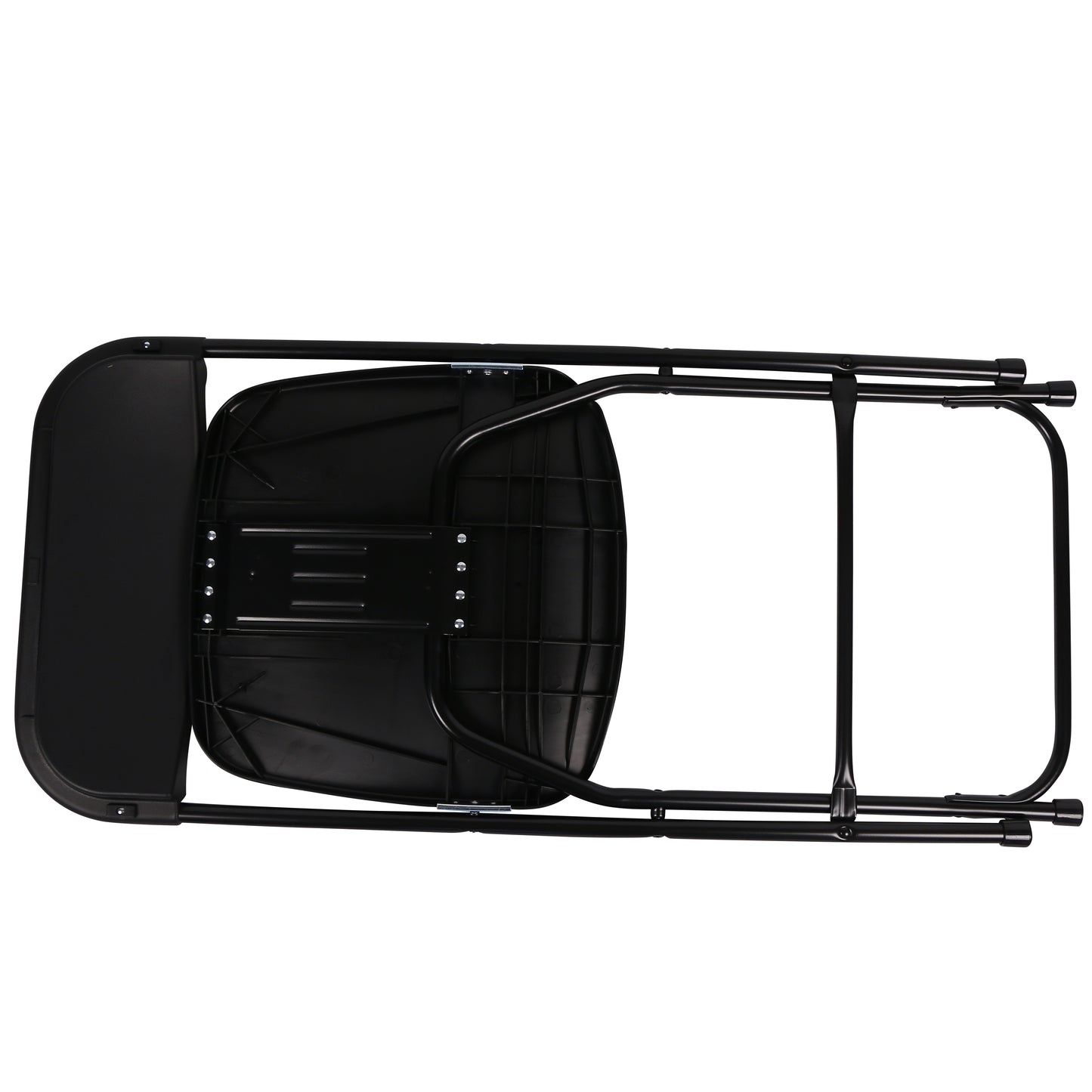 BTExpert Black Plastic Folding Chair Steel Frame, High Capacity for Office, Wedding, Party, Picnic, Dining, Church, School - Set of 20