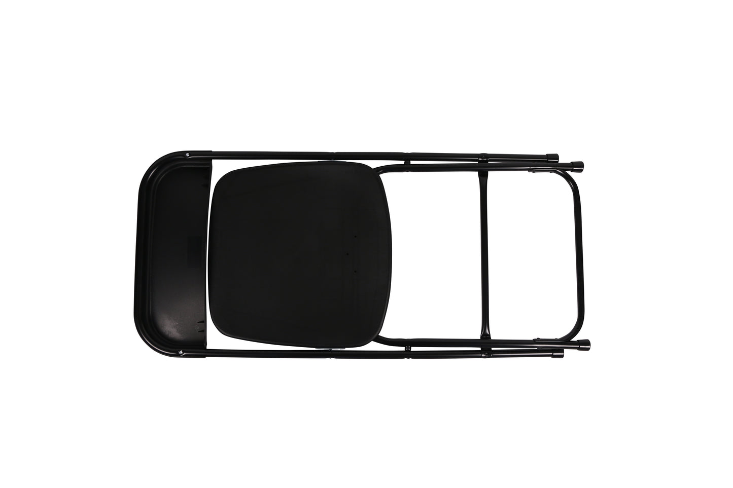 BTExpert Black Plastic Folding Chair Steel Frame, High Capacity for Office, Wedding, Party, Picnic, Dining, Church, School - Set of 20