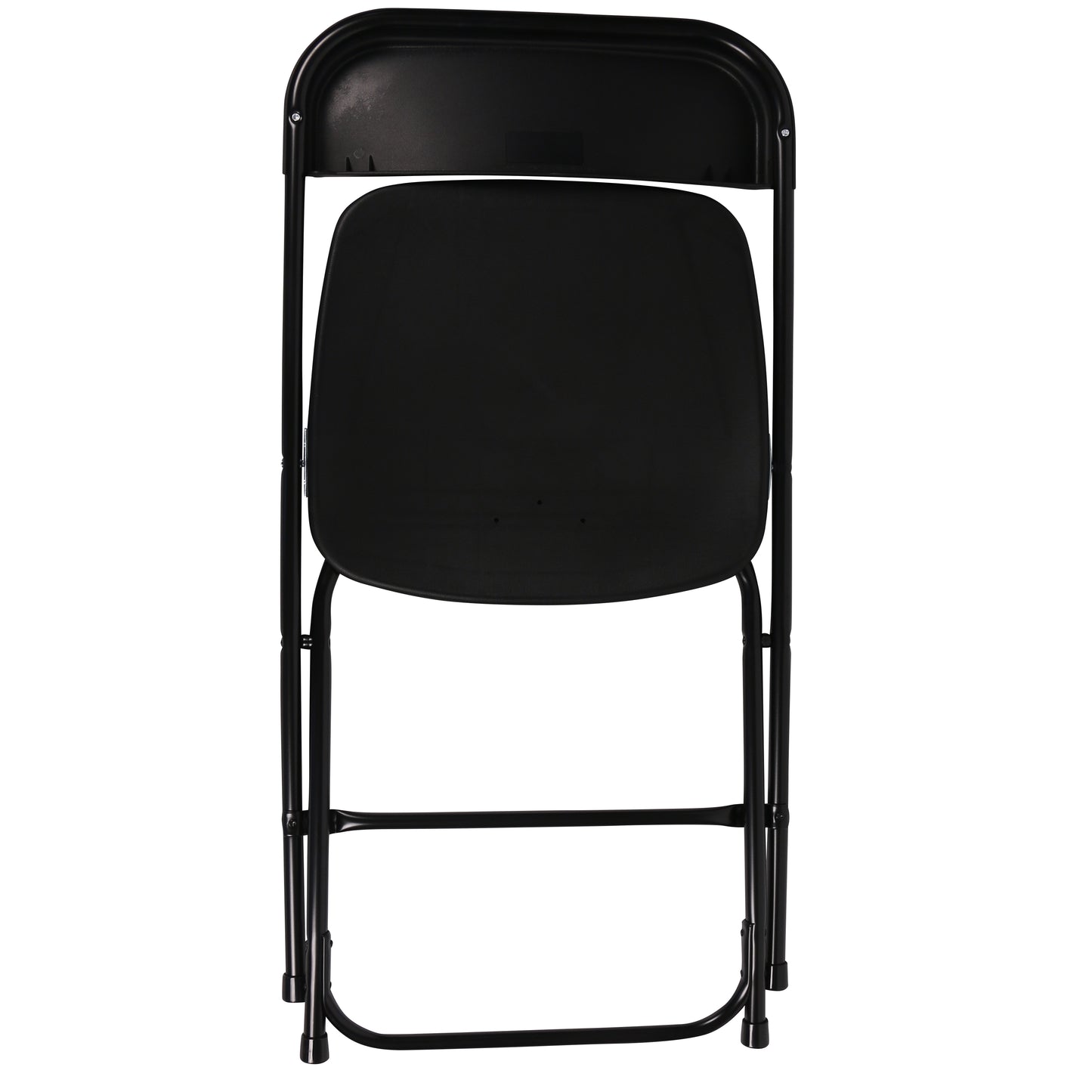 BTExpert Black Plastic Folding Chair Steel Frame, High Capacity for Office, Wedding, Party, Picnic, Dining, Church, School - Set of 20