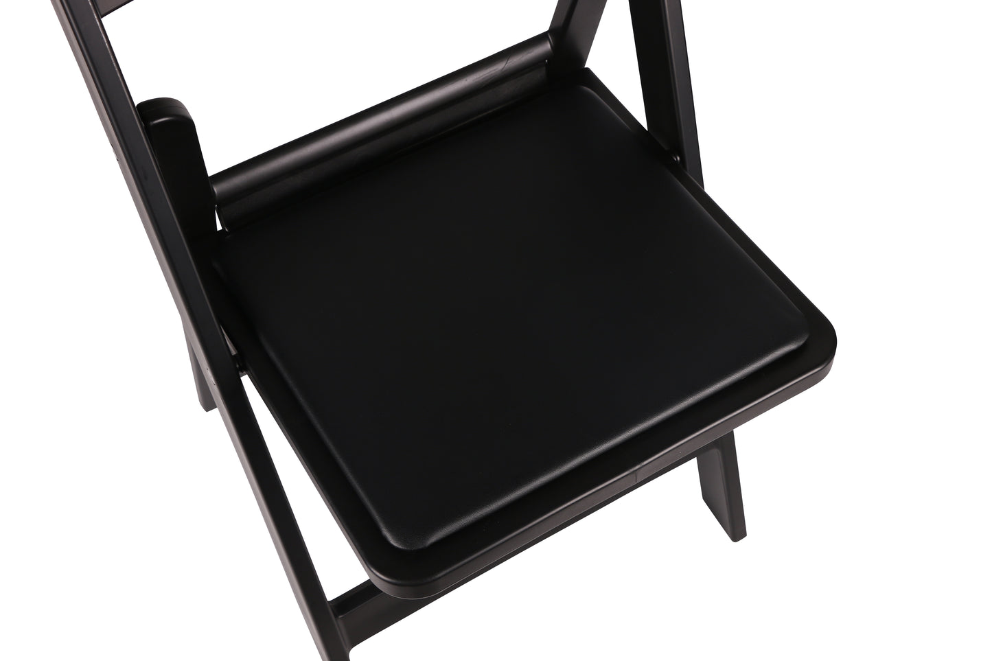 BTExpert Resin Folding Chair Vinyl Padded Seat, Lightweight for Indoor Outdoor, Home, Event, Dining, Church, Schoo,l Weddings, Black - Set of 4