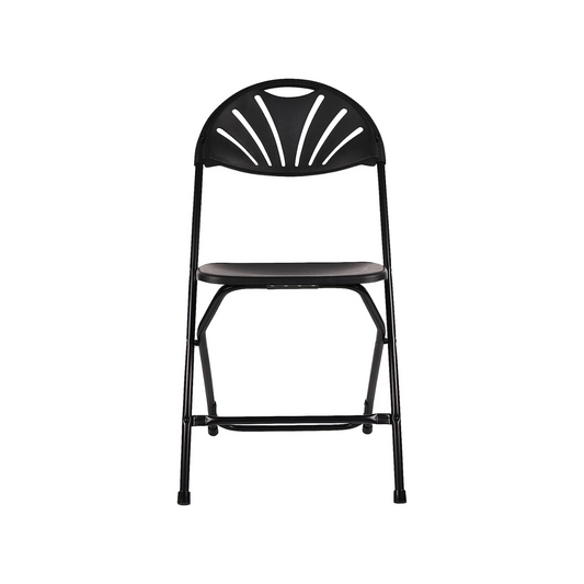 BTExpert Black Plastic Folding Chair Fan Back- In Store Only