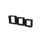 BTExpert Black three Cube Wall Shelves BOOK Rack Storage Display Decoration Shelf