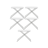 BTExpert 2.5ft Personal Folding Utility Table 29" x 19", Lightweight, Adjustable Height, Portable with Carrying Handle for Indoor Outdoor - Set of 5