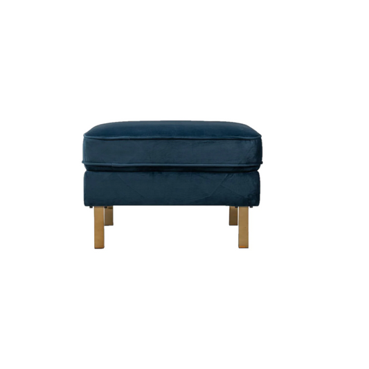 Upholstered Rectangular Ottoman Bench Footrest Stool Coffee Table Footrest Stool Coffee Table Blue