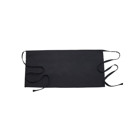 BTEXPERT 3 Pockets Waitress Waist Apron, Bar Kitchen Home, 24 x 12 Inches, Black 2 Pack