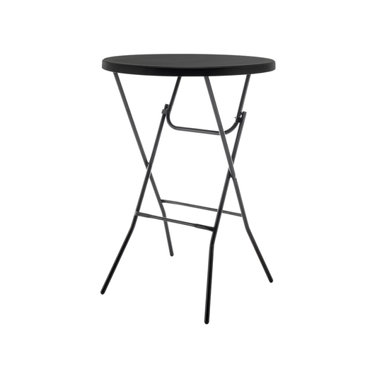 BTExpert 32" Black Bar-Height Folding Table, 43" Granite – Portable Commercial Table for Wedding, Party, Indoor, Outdoor