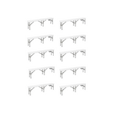 BTExpert 6ft Plastic Folding Bench, UV-Resistant Portable Indoor/Outdoor Seat w/ Handle & Steel Frame – Set of 10