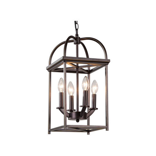 BTExpert Antique Metal Piedmont Foyer Lantern Chandelier, Bronze Gold Light