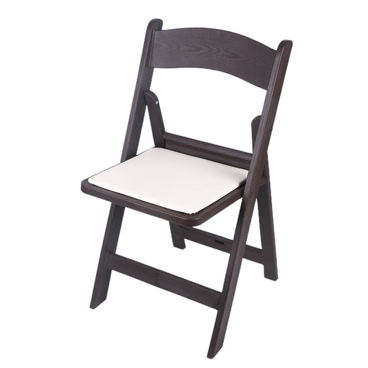 BTEXPERT Resin Folding Chair Vinyl Padded Seat Indoor Outdoor Lightweight Set for Home Event Party Picnic Kitchen Dining Church School Weddings- Brown