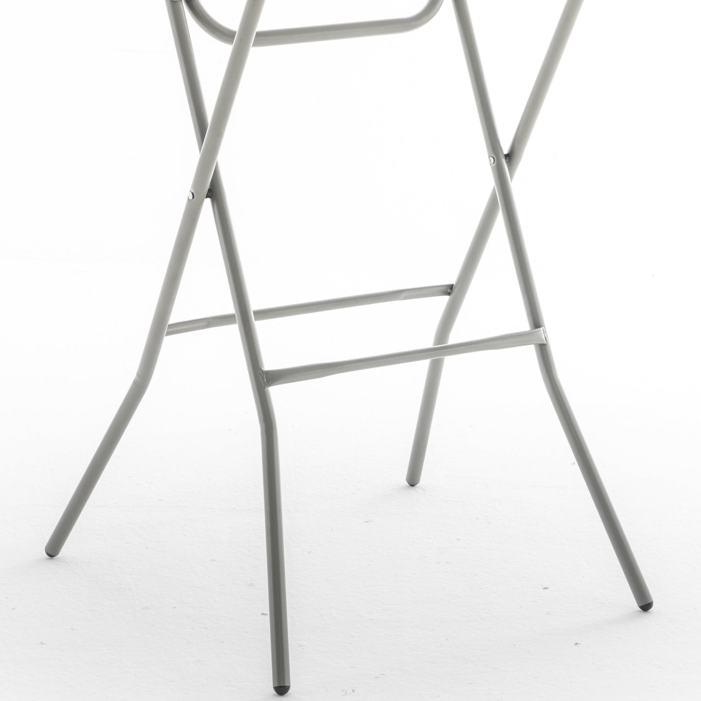 BTExpert 32" 2.6-Foot Round 43" Bar Height White Folding Table - In Store Only