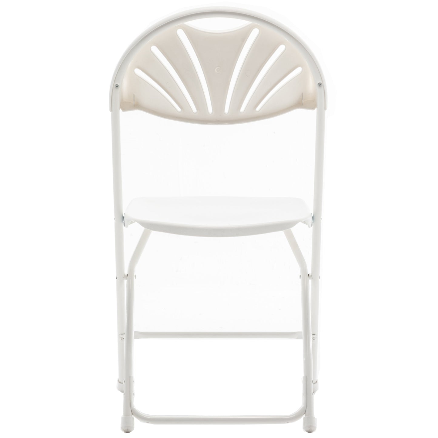 White Plastic Folding Chair Fan Back- In Store Only