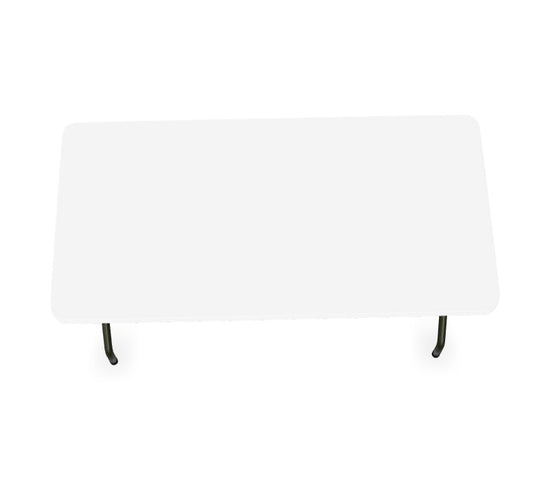 BTEXPERT Plastic Folding Table 6 Ft 72" x 29.5" Heavy Duty Portable, Indoor Outdoor Picnic Camping Office Home Party Wedding Event Tailgating Easy Store White