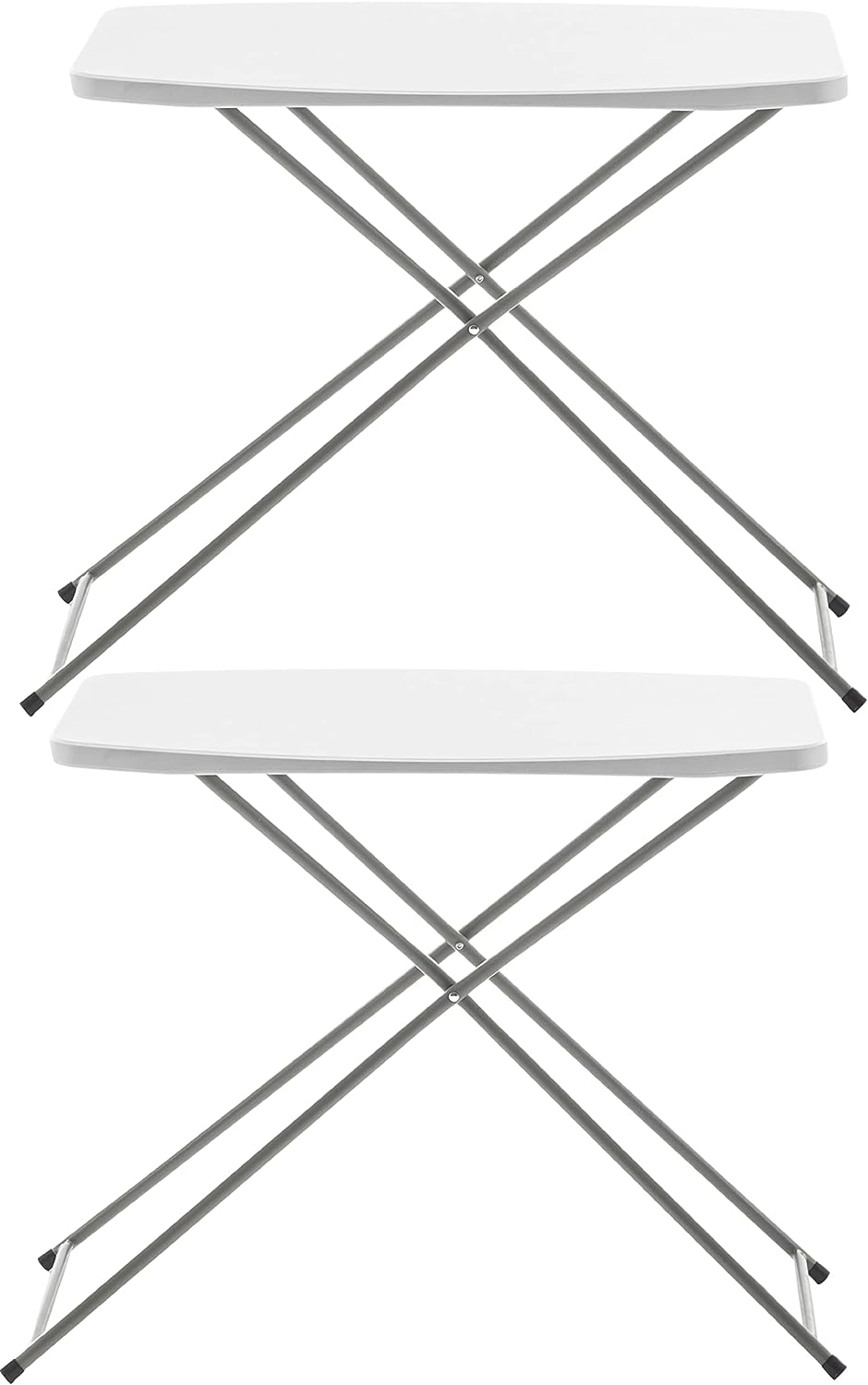 BTExpert Personal Folding Utility Table 2.5ft 29"x19", Lightweight, Adjustable Height, Portable Office Home Party Indoor Outdoor - Set of 2