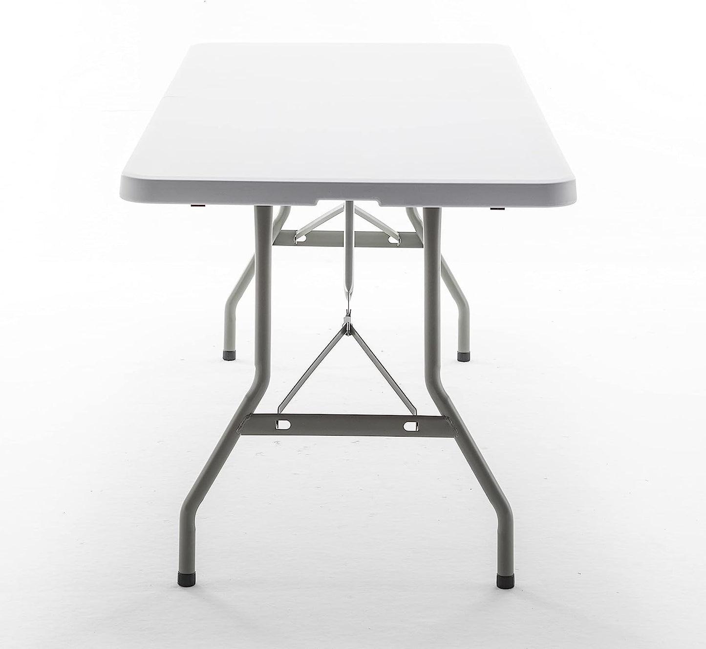 BTExpert 6ft Fold-in-Half Folding Utility Table 72"x29.5", Lightweight, Portable with Carrying Handle for Indoor Outdoor - Set of 5