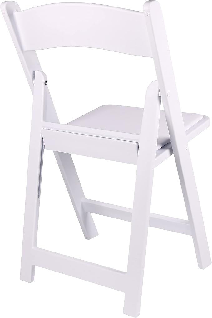 BTExpert Resin Folding Chair with Vinyl Padded Seat, Lightweight Indoor Outdoor for Home, Event, or Commercial - In Store Only
