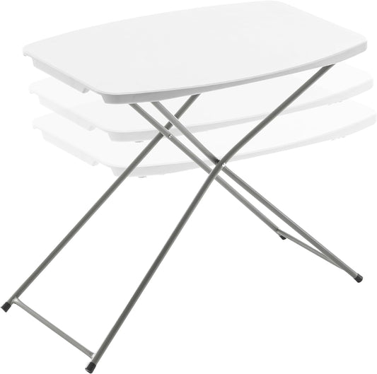 BTExpert Personal Folding Utility Table 2.5ft 29"x19", Adjustable Height, Lightweight, Portable, Picnic Camping Office Home Party Indoor Outdoor