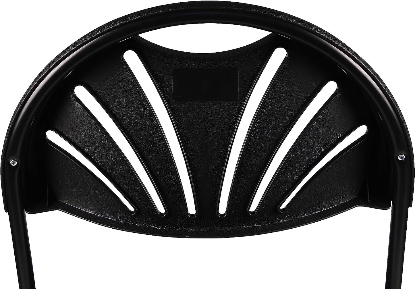 BTExpert Black Plastic Folding Chair, Steel Frame, Lightweight Event Seating, Wedding/Party - Set of 8