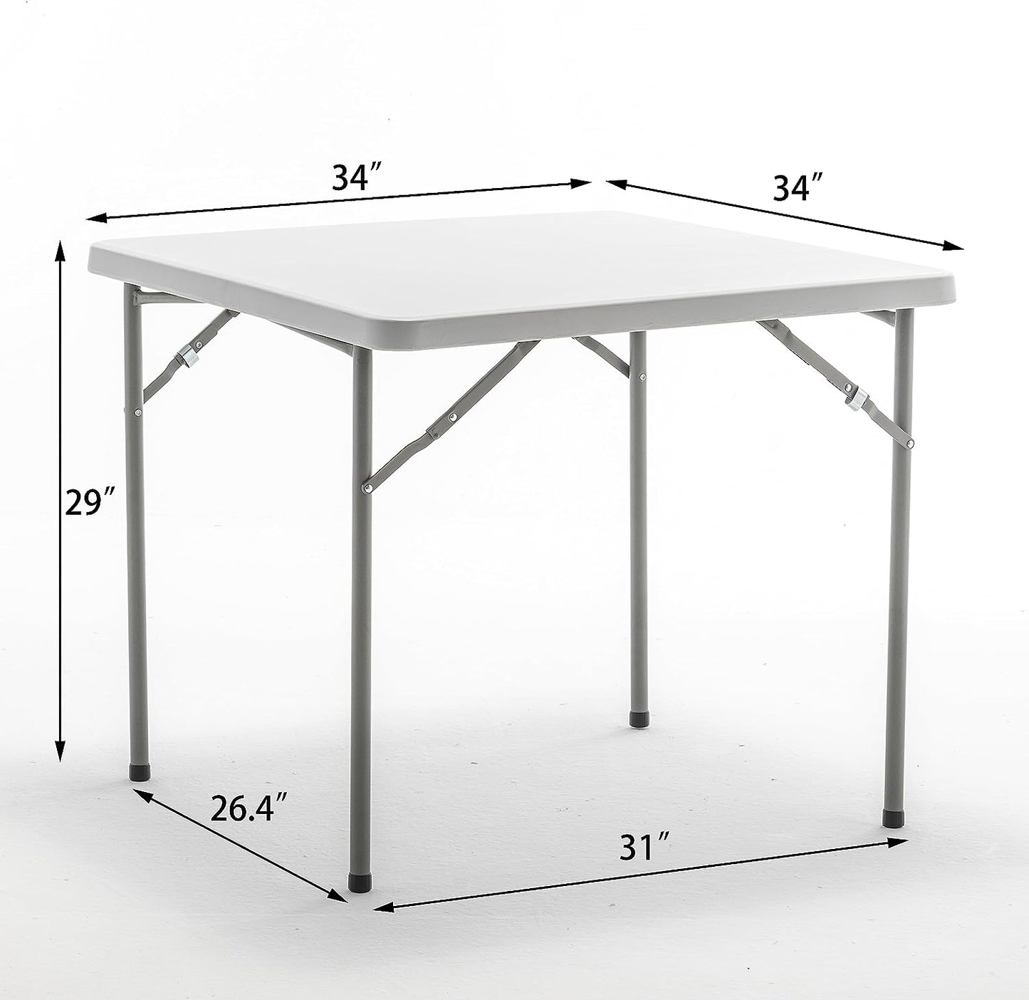 BTExpert 5 Piece Table Portable and Chair Set, 34" Square Granite White Plastic Table Portable, 4 Adult floral Red Chairs