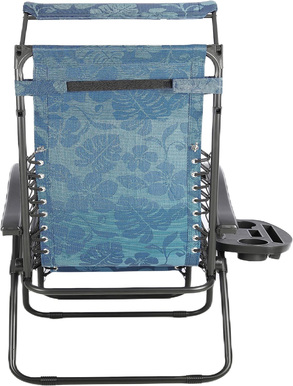 BTEXPERT Zero Gravity Chair, Outdoor Lounge with Sunshade, Utility Tray & Cup Holder - Blue (Set of 2 pcs)