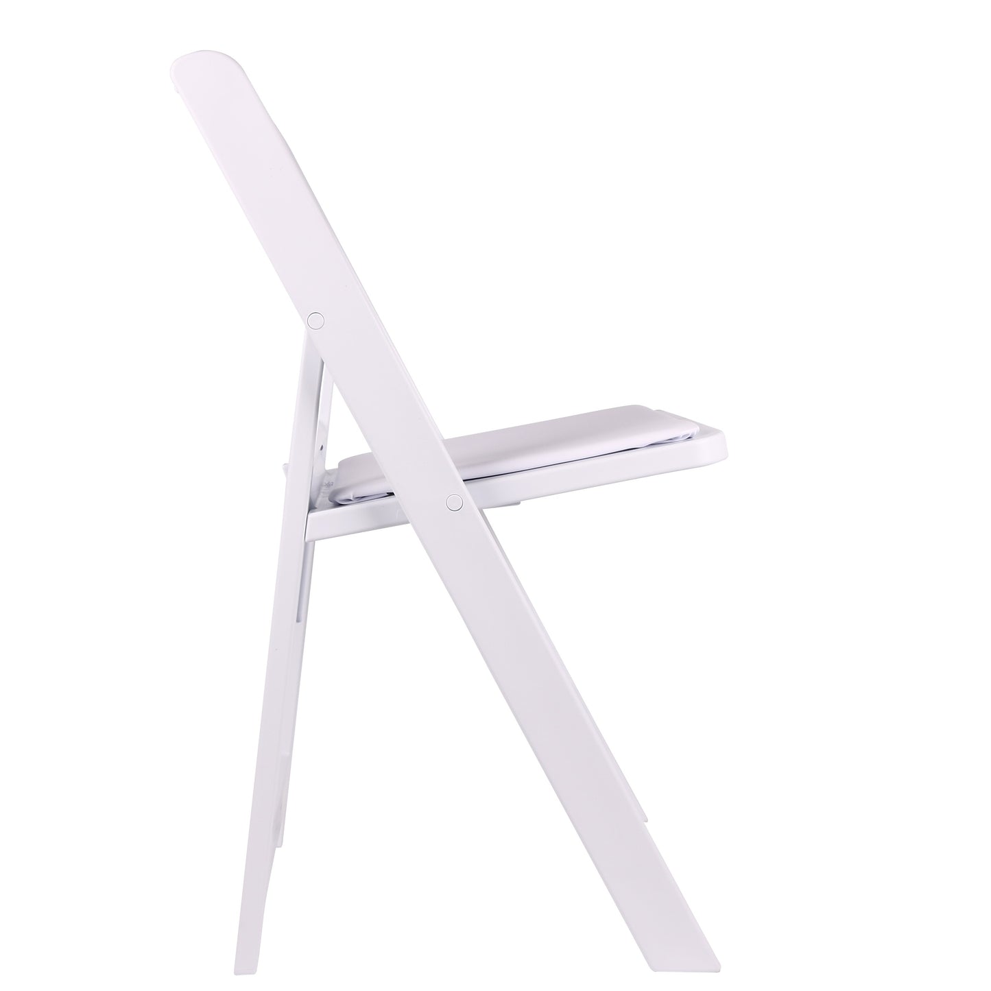 BTExpert Resin Folding Chair Vinyl Padded Seat Indoor Outdoor lightweight Set for Home White One