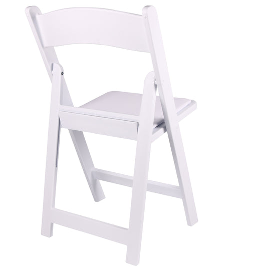 BTExpert Resin Folding Chair Indoor Outdoor lightweight for Kitchen Dining School White - Set of 4