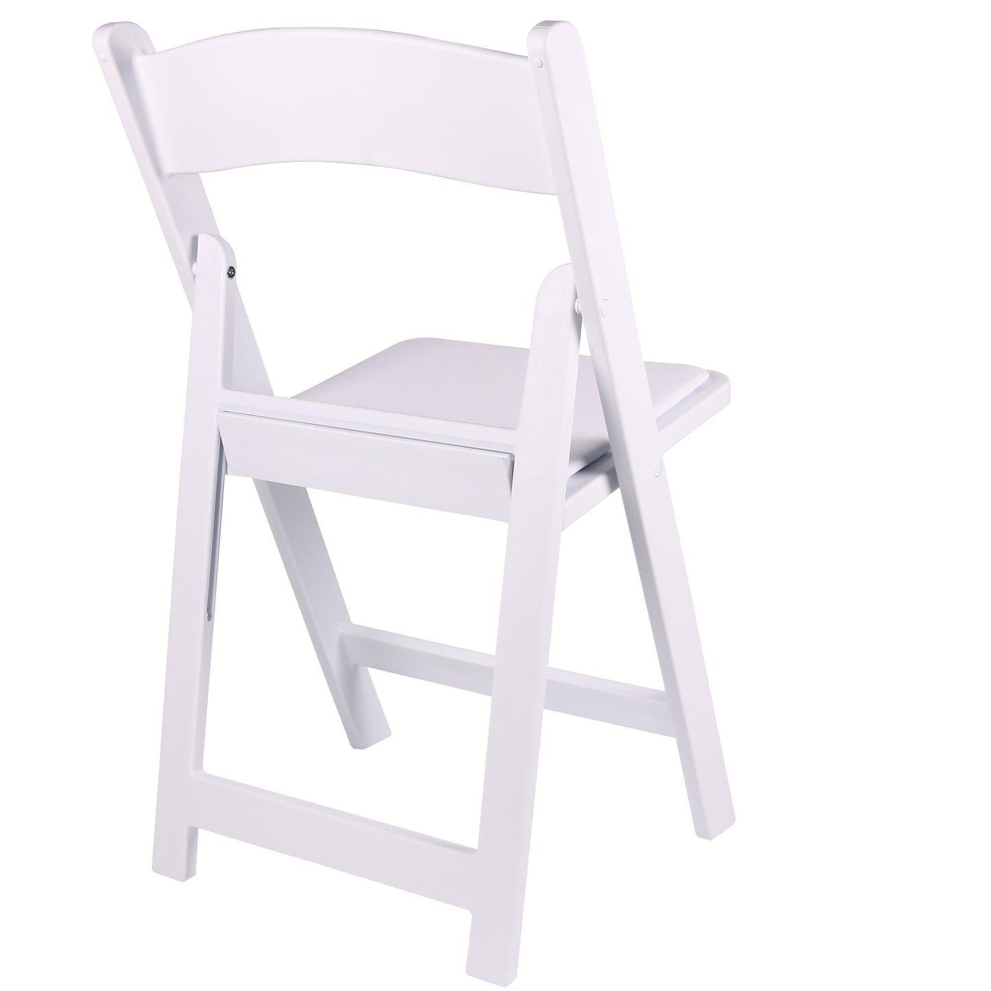 BTExpert Resin Folding Chair Vinyl Padded Seat Indoor Outdoor lightweight Set for Home White One