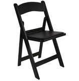 BTExpert Resin Folding Chair Vinyl Padded Seat, Lightweight for Indoor Outdoor, Home, Event, Dining, Church, School Weddings Black - Set of 30