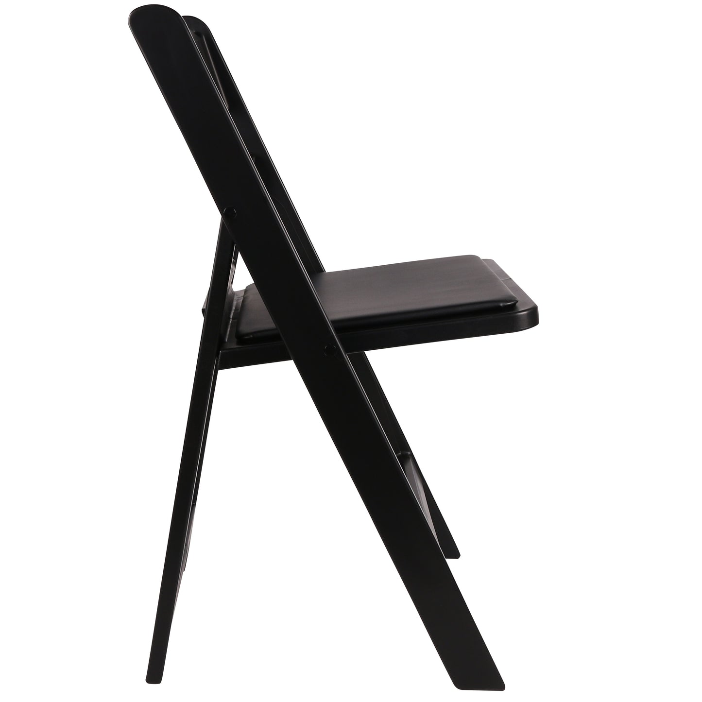BTExpert Resin Folding Chair Vinyl Padded Seat, Lightweight for Indoor Outdoor, Home, Event, Dining, Church, School Weddings Black - Set of 30