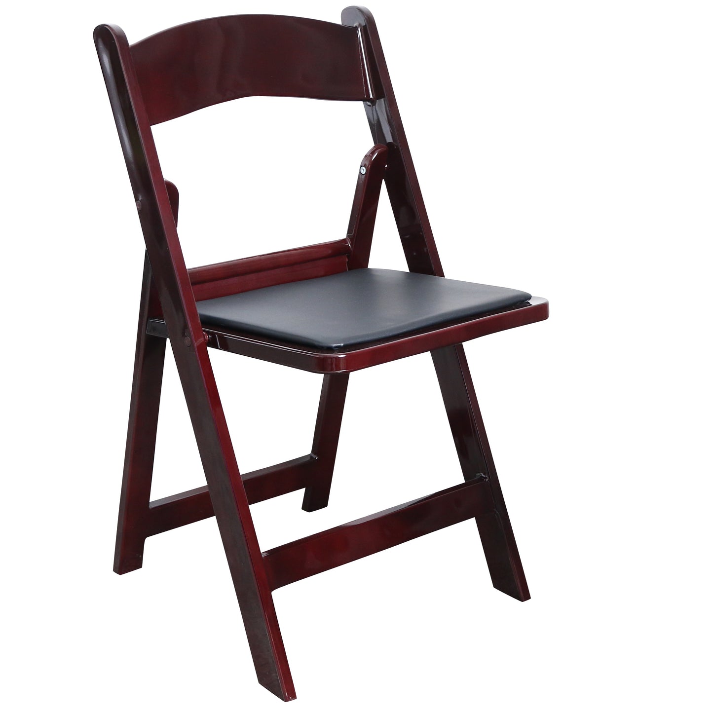 BTExpert Resin Folding Chair Vinyl Padded Seat, Lightweight for Indoor/Outdoor, Home, Event, Dining, Church, Weddings, Red Mahogany One