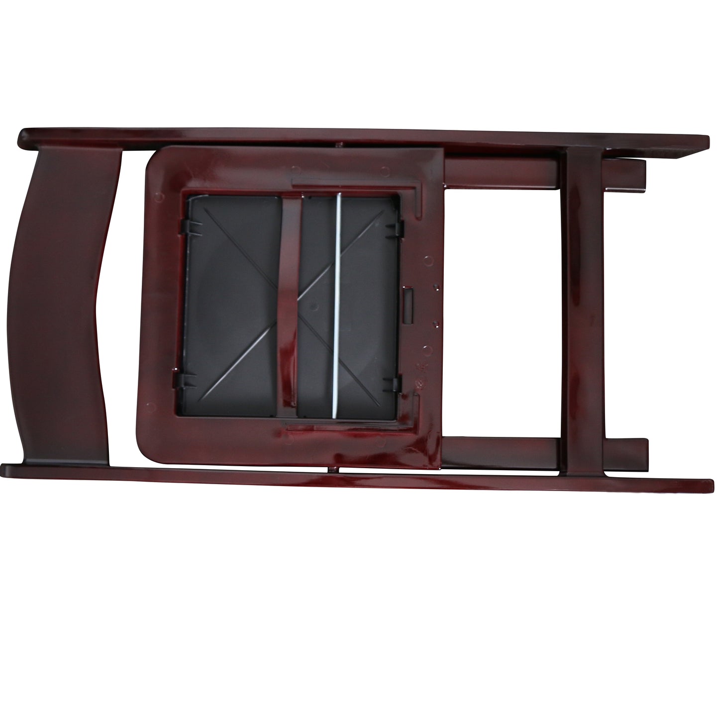 BTExpert Resin Folding Chair Vinyl Padded Seat, Lightweight for Indoor/Outdoor, Home, Event, Dining, Church, Weddings, Red Mahogany One