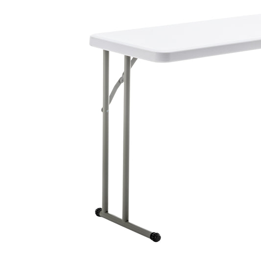 BTExpert 5-Foot - 60" long White Plastic Folding Table Portable 18" Wide, 29" High, events indoor outdoor lightweight - Set of 10