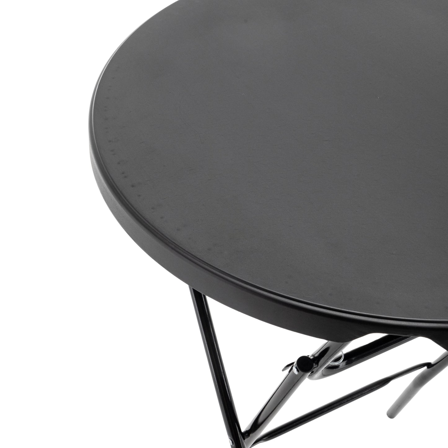BTExpert 32" Round Black Bar-Height Folding Table 43" Granite Plastic, Commercial Portable for Wedding, Party, Kitchen, Outdoor Use - Set of 2