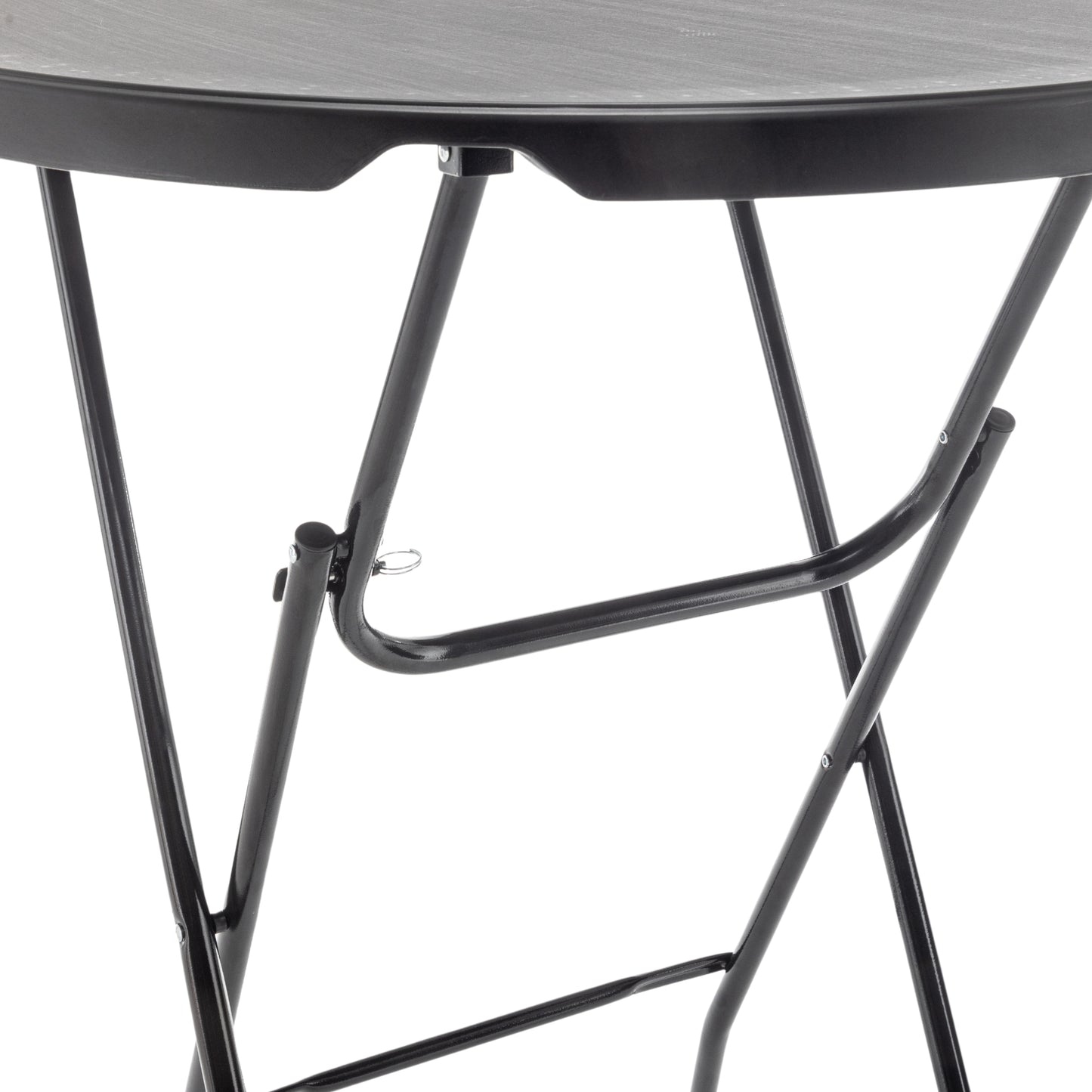 BTExpert 32" Round Black Bar-Height Folding Table 43" Granite Plastic, Commercial Portable for Wedding, Party, Kitchen, Outdoor Use - Set of 2