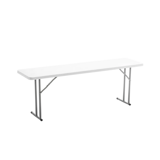 BTExpert 8-Foot 96" long White Portable Plastic Folding Table, indoor, outdoor lightweight Table