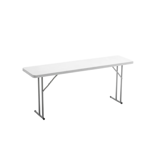 BTExpert 6-Foot Long Granite White Plastic Folding Training Table