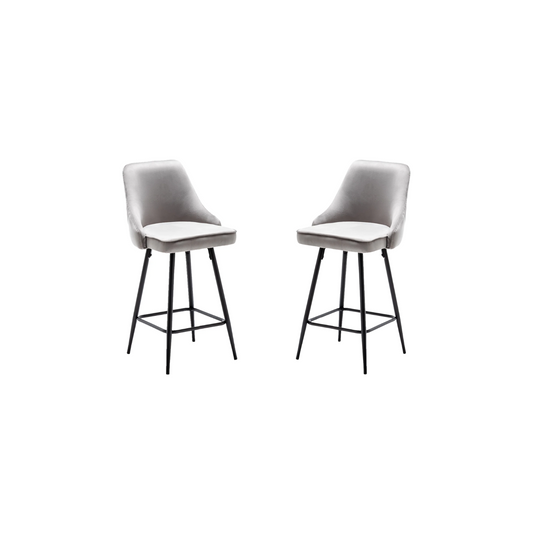 BTExpert Afia Premium Upholstered Modern Premium Stool Bar Chairs - Set of 2