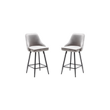 BTExpert Afia Premium Upholstered Modern Premium Stool Bar Chairs - Set of 2
