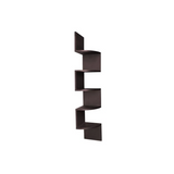 BTExpert Brown Finish Large Corner Zig Zag Wallmount Wall Shelf decor