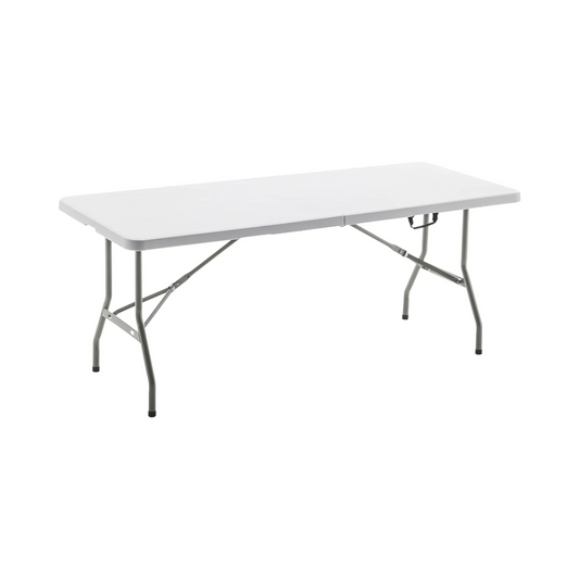 BTExpert 6ft Fold-in-Half Utility Table, Lightweight, Portable with Handle, Easy Clean, Indoor Outdoor