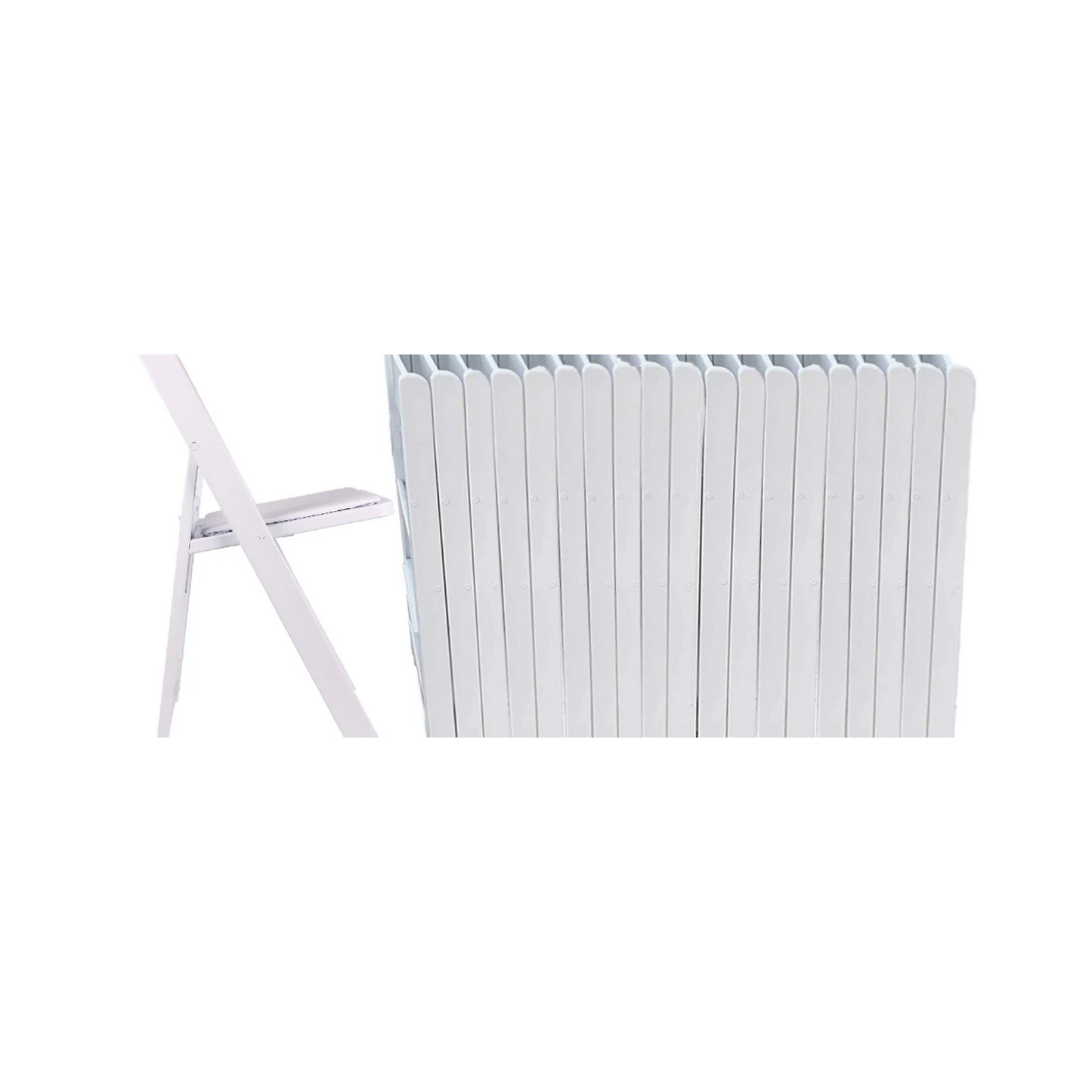 BTExpert Resin Folding Chair Indoor Outdoor lightweight Set for Event Church School Weddings White - Set of 30