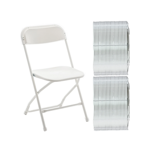 BTExpert - Plastic Folding Chairs High-Capacity Event lightweight for Office Party School - Set of 100