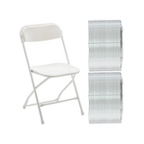 BTExpert - Plastic Folding Chairs High-Capacity Event lightweight for Office Party School - Set of 100
