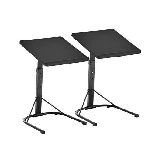 BTExpert Tray Table, Folding Table Trays 3 Adjustable Height & 3 Angle, for Laptop & Couch - Set of 2