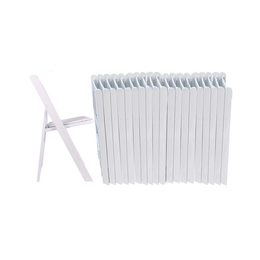 BTExpert Folding Chair Indoor Outdoor lightweight Set for Home Event Dining Church School White - Set of 20