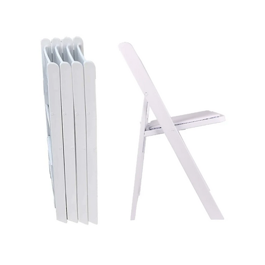 BTExpert Resin Folding Chair Indoor Outdoor lightweight for Kitchen Dining School White - Set of 4