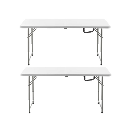 BTExpert Table 4Feet Easily Adjustable Indoor Outdoor Easy to Clean Store Care White - Set of 2
